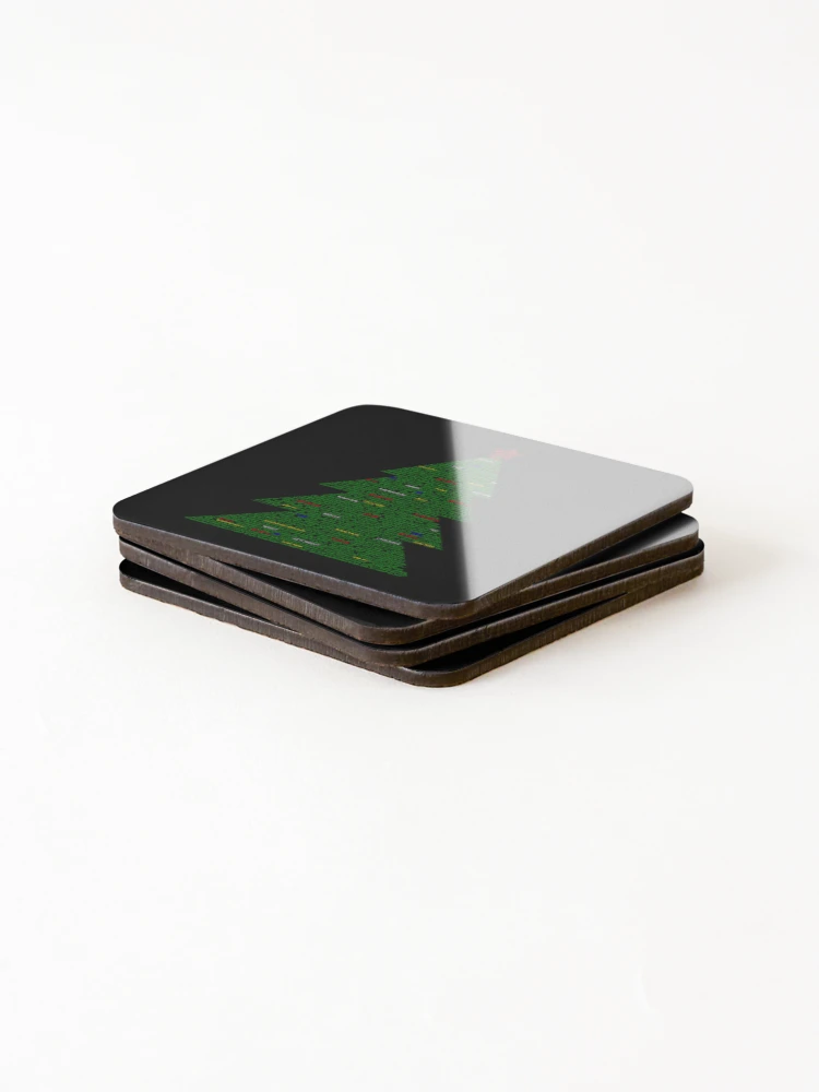 Thumbnail 4 of 5, Coasters (Set of 4), Christmas tree code, javascript code christmas. designed and sold by T-Look.