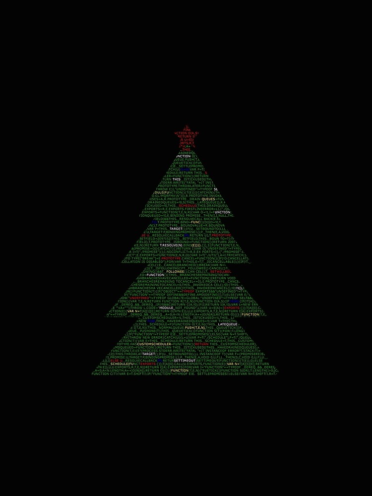 Thumbnail 4 of 4, Graphic T-Shirt, Christmas tree code, javascript code christmas. designed and sold by T-Look.