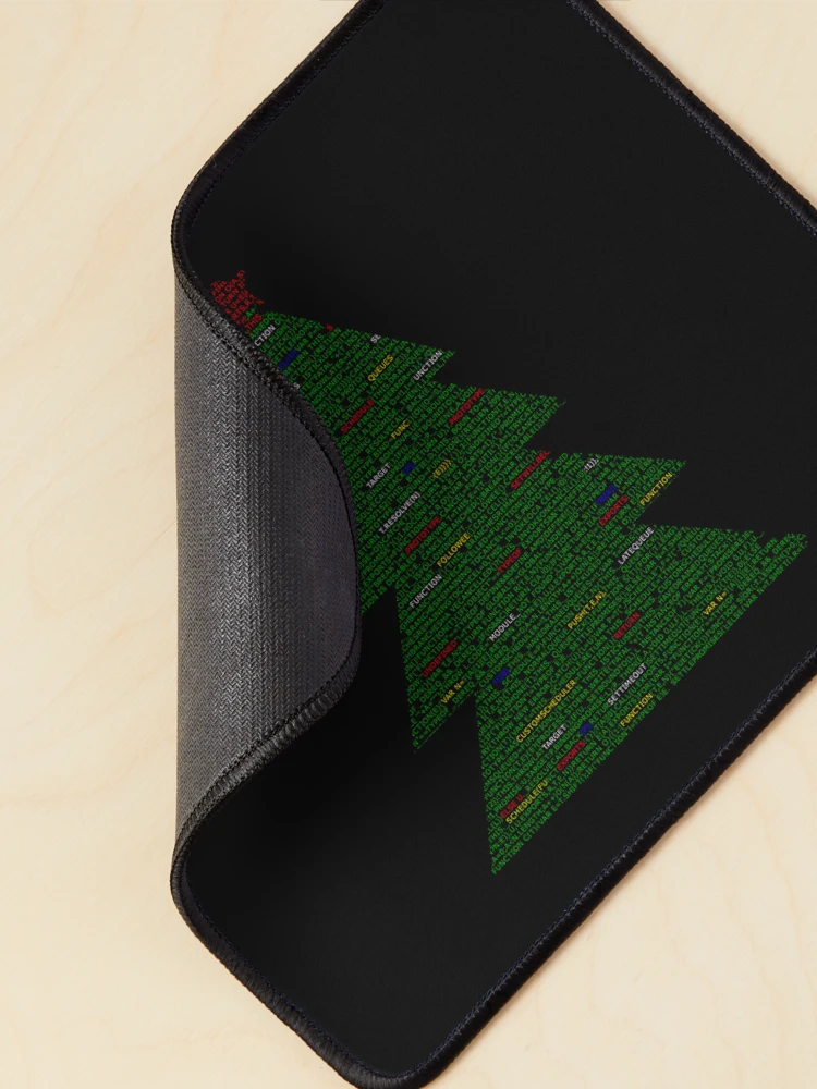 Thumbnail 2 of 5, Mouse Pad, Christmas tree code, javascript code christmas. designed and sold by T-Look.