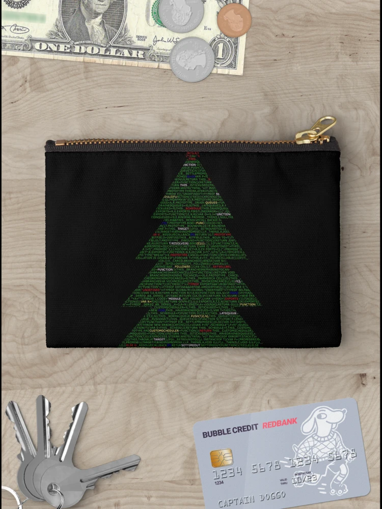 Thumbnail 3 of 4, Zipper Pouch, Christmas tree code, javascript code christmas. designed and sold by T-Look.
