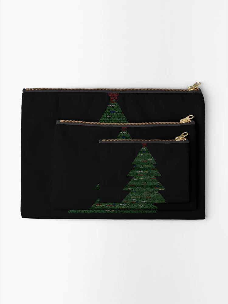 Thumbnail 2 of 4, Zipper Pouch, Christmas tree code, javascript code christmas. designed and sold by T-Look.