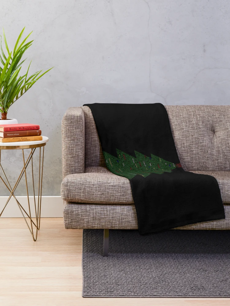 Thumbnail 2 of 6, Throw Blanket, Christmas tree code, javascript code christmas. designed and sold by T-Look.