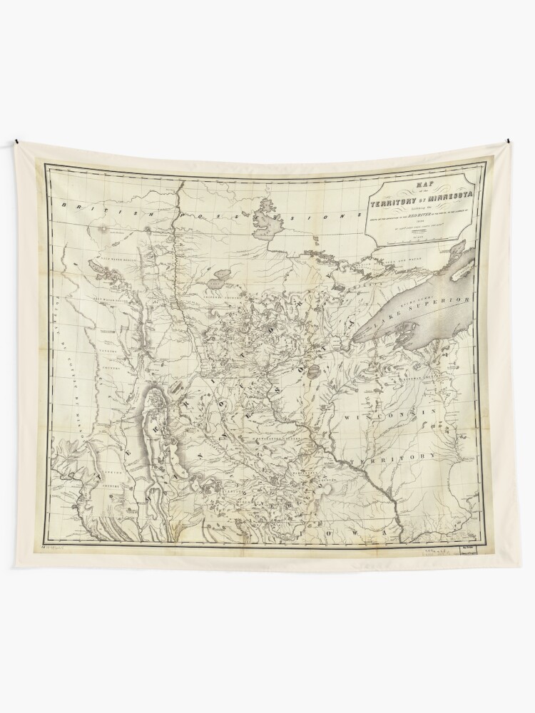 "Territory of Minnesota Map (1849)" Tapestry by allhistory  Redbubble