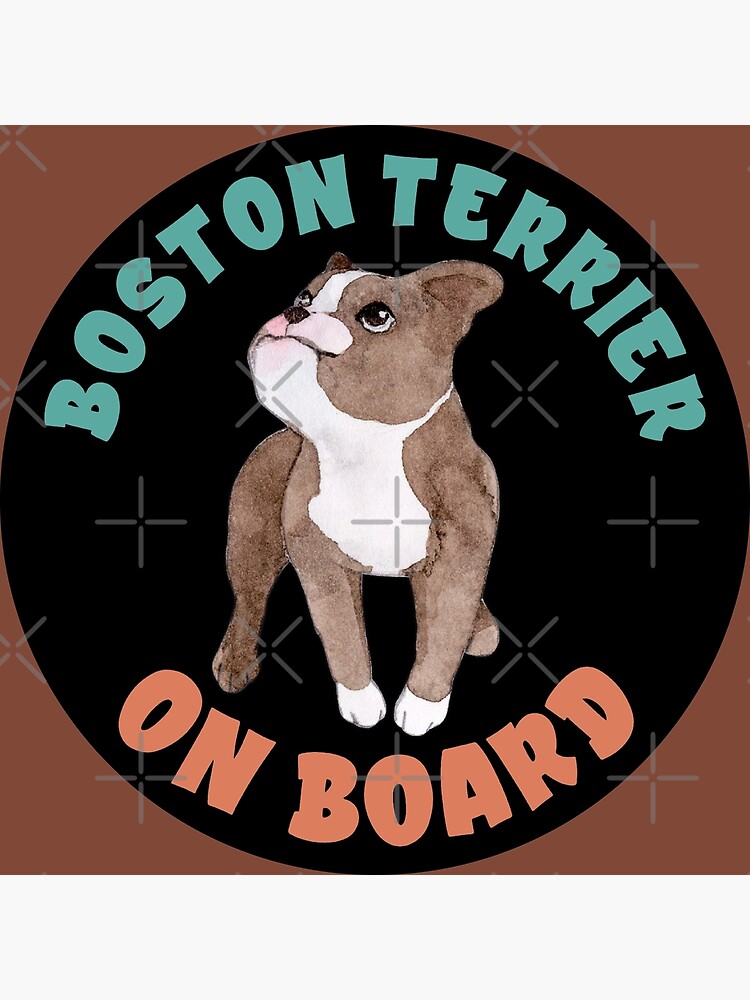 Disover Boston Terrier On Board Premium Matte Vertical Poster