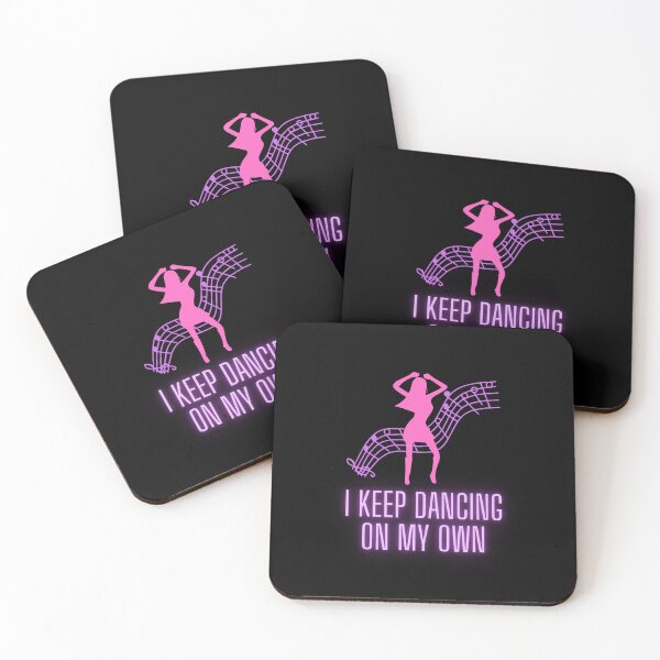 Item preview, I keep dancing on my own design neon pink girl - perfect for new year party designed and sold by Olivvier.