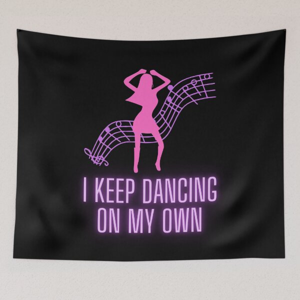 Item preview, I keep dancing on my own design neon pink girl - perfect for new year party designed and sold by Olivvier.