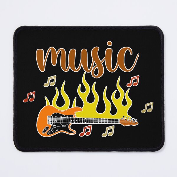 Item preview, Guitar with flames designed and sold by Artbellachi.