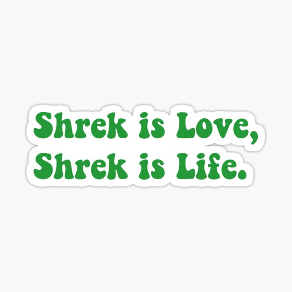 shrek is life t pose  Sticker for Sale by chongca