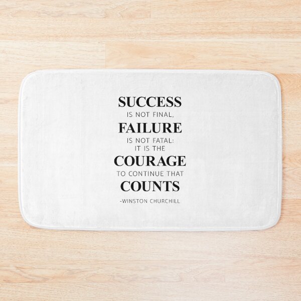 Item preview, Success Is Not Final, Failure Is Not Fatal, Winston Churchill Quote designed and sold by ArtfulZuzu.