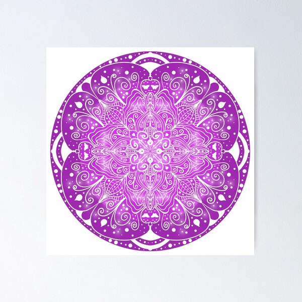 Item preview, Mandala morado blanco designed and sold by magicmandy.