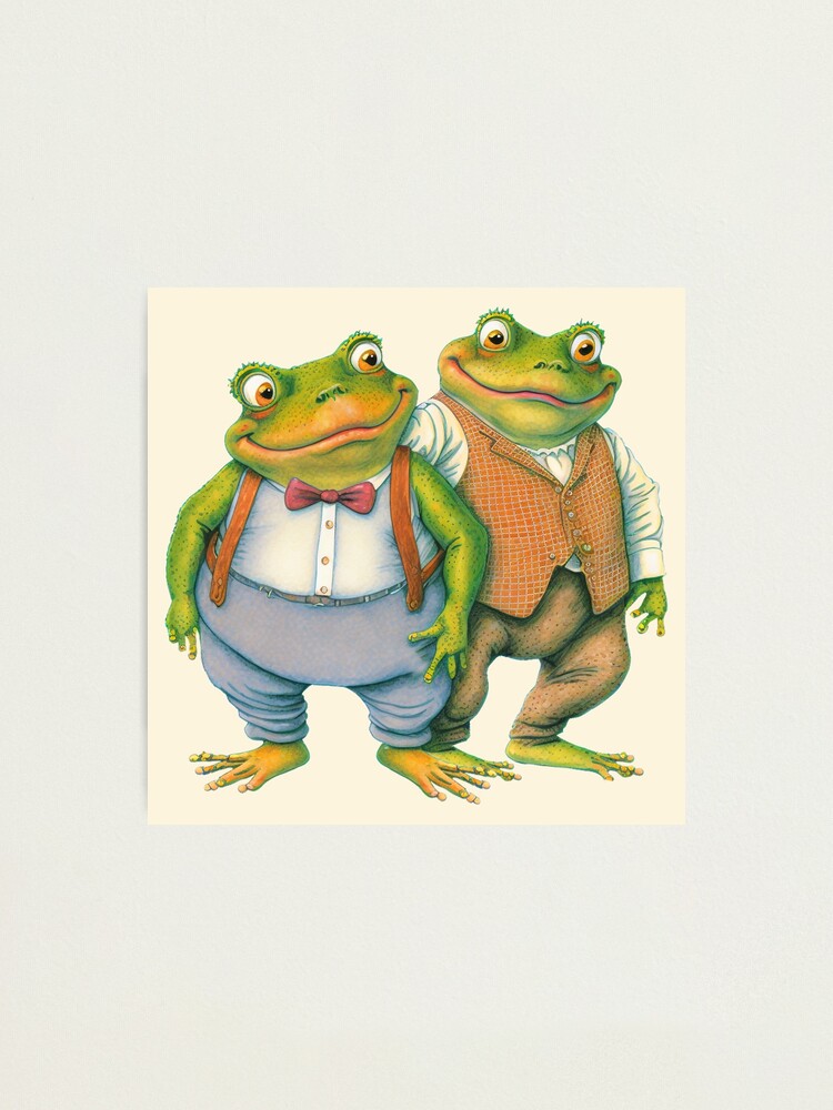 Cute Frog & Toad Color pencil drawing | Frog & Toad | Photographic Print