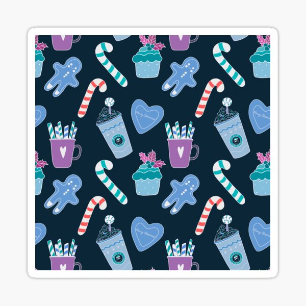 Item preview, Christmas Cookies and Drinks - Blue designed and sold by JaselviiStudio.