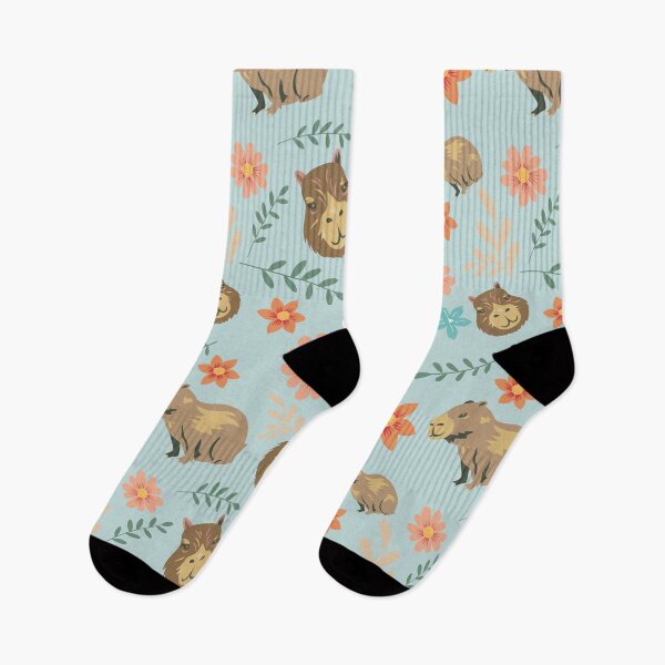 Item preview, Capybaras with flowers green designed and sold by ArlacV.