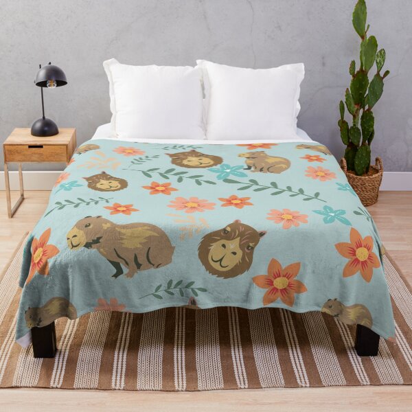 Item preview, Capybaras with flowers green designed and sold by ArlacV.