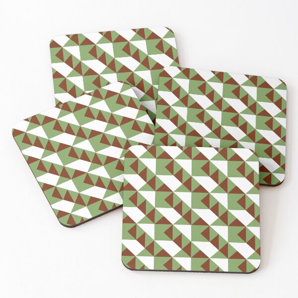 Item preview, ’Zangles’ - in Apple Green and Burgundy on a White base designed and sold by sleepingdogprod.