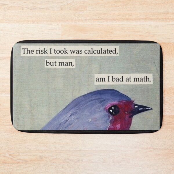 Item preview, Bad At Math Meme designed and sold by Panicked Pixie.