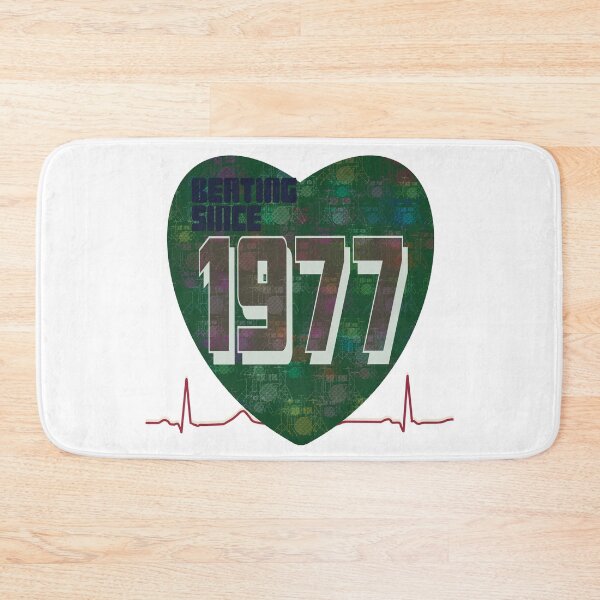 Item preview, Beating Since 1977 Year on a drum psychedelic background  designed and sold by KateVanFloofno1.