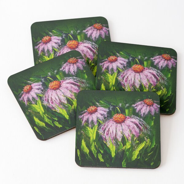 Item preview, Purple Cone Flowers and Midnights designed and sold by Laura King  Fine Arts.