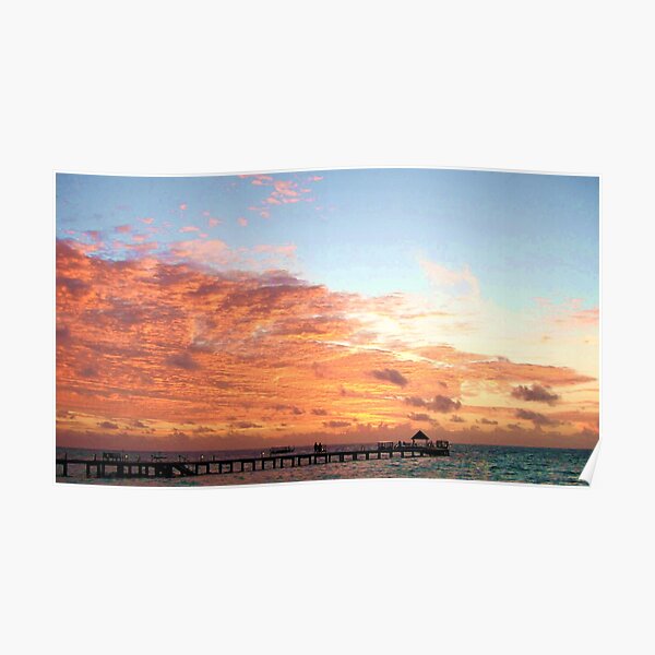 Maldives Sunset Sky Poster