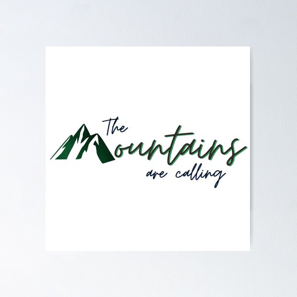 Item preview, The Mountains are Calling - text with graphic designed and sold by Chantockey.