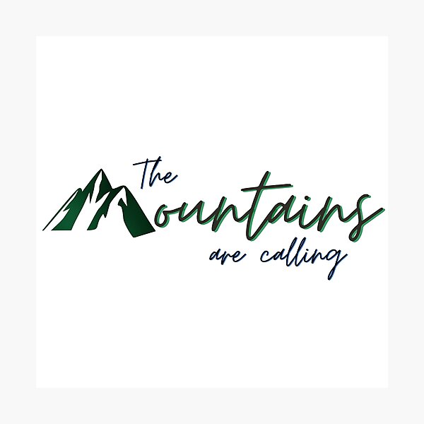 Item preview, The Mountains are Calling - text with graphic designed and sold by Chantockey.