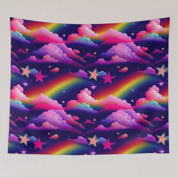 Item preview, Darker rainbows, Stars And Clouds designed and sold by Unicorn Trainwreck.