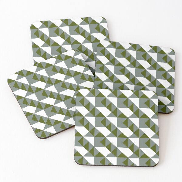 Item preview, ’Zangles’ - in Mid-Grey and Moss Green on a White base designed and sold by sleepingdogprod.