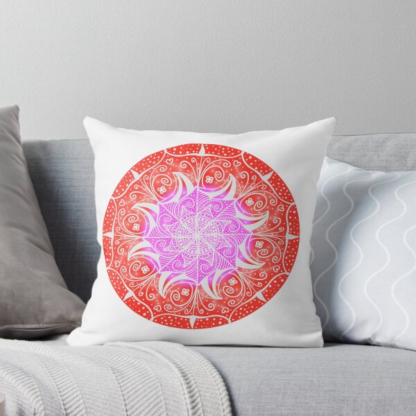 Item preview, Mandala red white pink designed and sold by magicmandy.