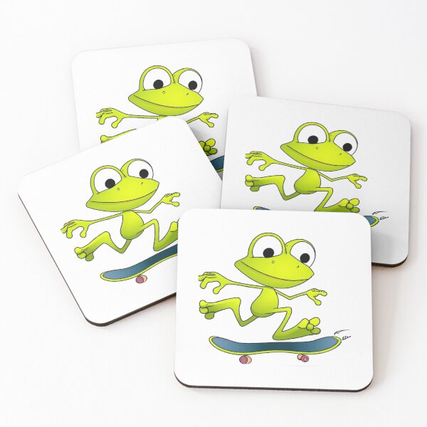 Item preview, Cute Frog On Skateboard designed and sold by The Love Quill.