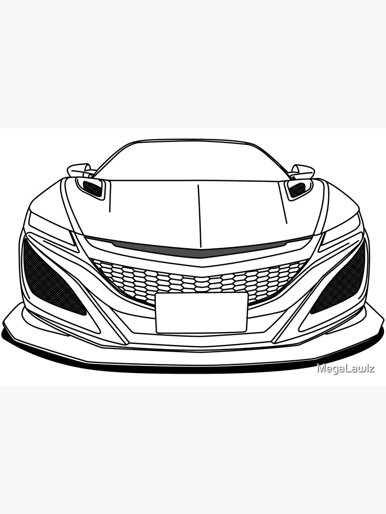 Cool Jdm Car Outlines Greeting Card By Megalawlz Redbubble