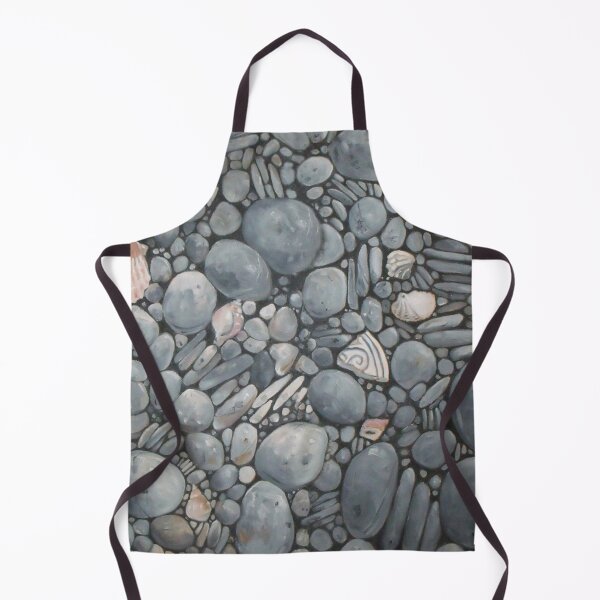 Item preview, Pebble Stone Beach Rocks Shells Painting Art designed and sold by antiqueart.