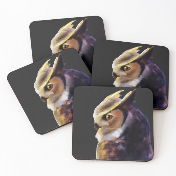 Item preview, Owl Painting designed and sold by Hawk’s Designs.