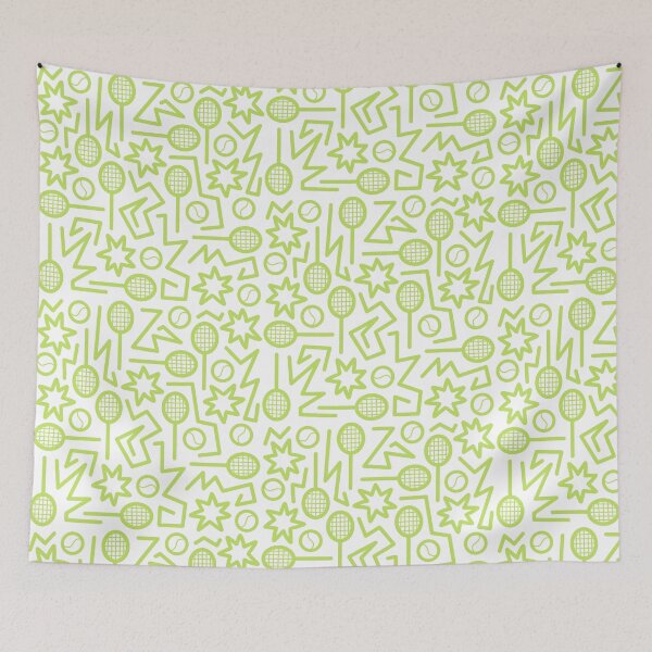 Item preview, Crazy for tennis - green on white designed and sold by ArtbyCouture.