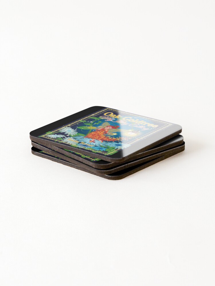 Thumbnail 4 of 5, Coasters (Set of 4), Oak Goldtree Book Cover designed and sold by FairyBookClub.