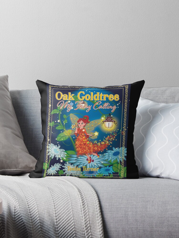 Thumbnail 1 of 4, Pillow, Oak Goldtree Book Cover designed and sold by FairyBookClub.