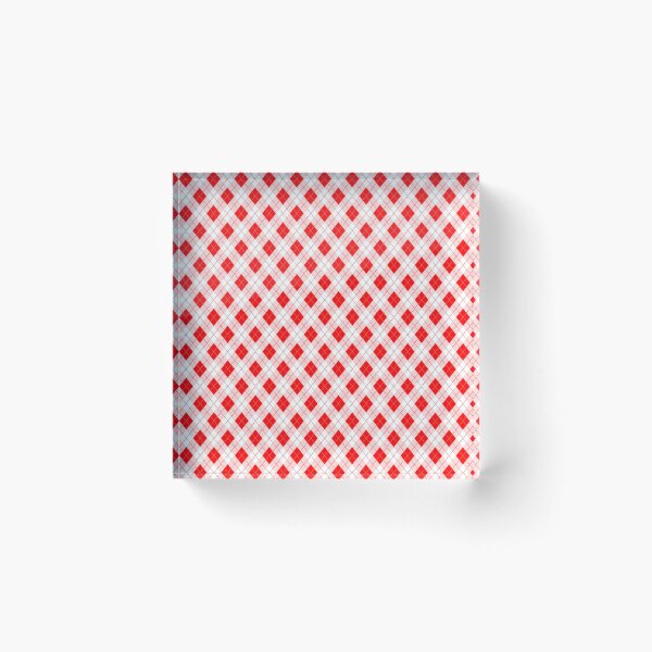 Item preview, Red Devil and White Halloween Argyle Check Plaid designed and sold by Creepyhollow.