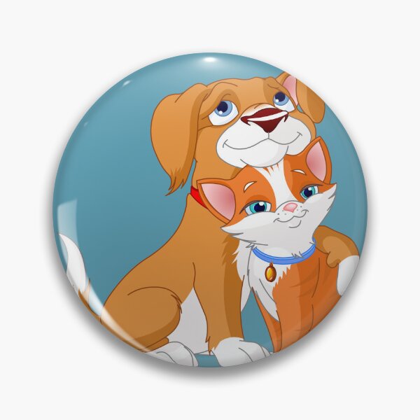 Item preview, Brown cat and orange dog & dog hugging cat designed and sold by Do-It-Over.
