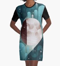 Fly me to the Moon Graphic T-Shirt Dress