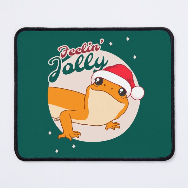 Item preview, Tangerine Leopard Gecko, Christmas Edition! Feelin Jolly! Green BG designed and sold by anacecilia.