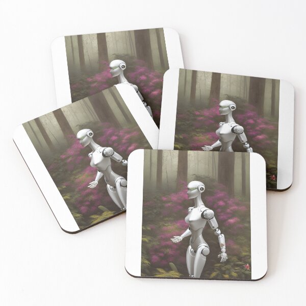 Item preview, Robot in forest designed and sold by TheAIShop.