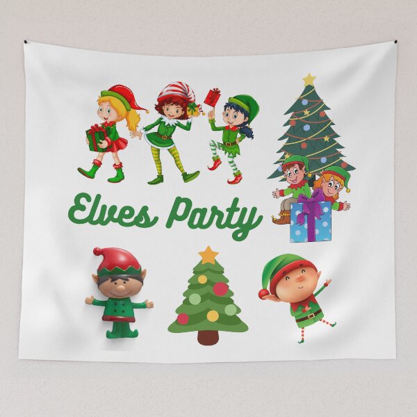 Item preview, elves christmas party designed and sold by LGMmugsdesign.