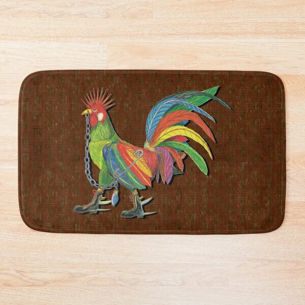 Artikelvorschau, Punky Rooster Basic on Brown Color Dark entworfen und verkauft von AJLeibengeist.