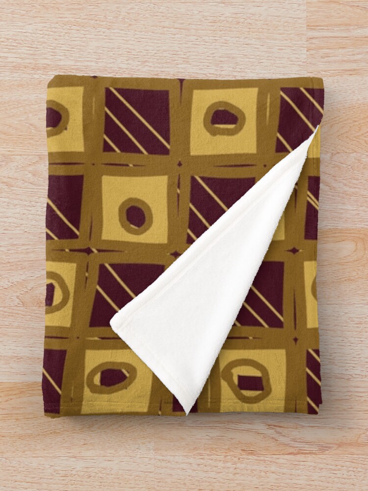 Thumbnail 3 of 6, Throw Blanket, Abstract Square Pattern designed and sold by mrtraz.