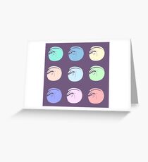 sleeping pastel cats Greeting Card