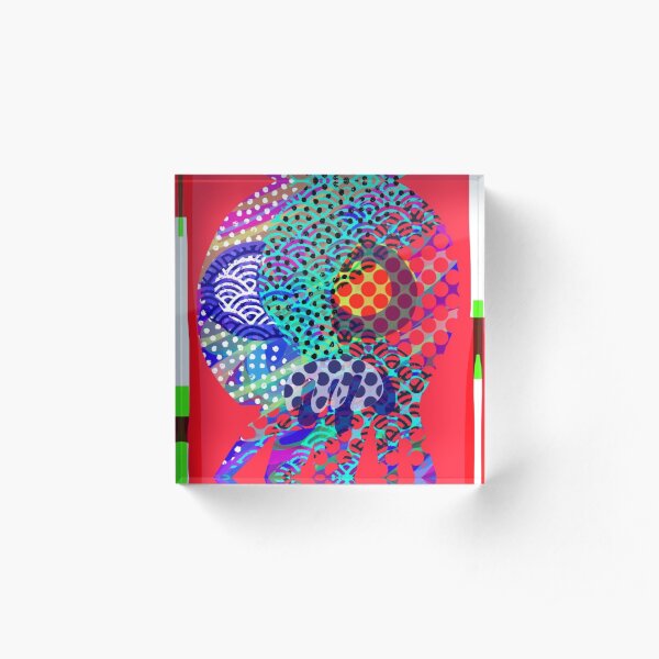 Squid No. 7 - Paper Lanterns Acrylic Block