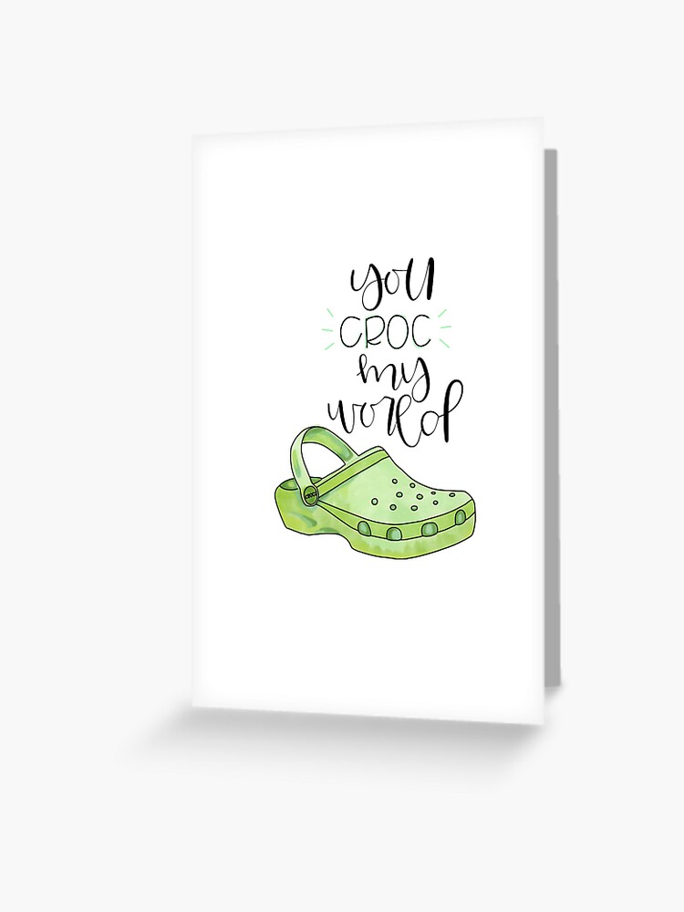 You Croc My World Printable Valentine's Day Card, Croc Charms, Kid's Vday  Cards, Punny, Clever, Cute 