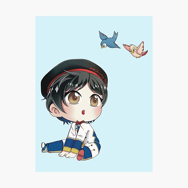 Item preview, Surprised Neige LeBlanche Chibi with Birds designed and sold by Katsuhan かつはん <3.