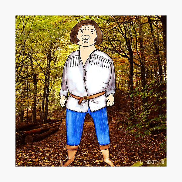 The Princess Bride Fezzik Andre the Giant Illustration by Jayne Kitsch Photographic Print