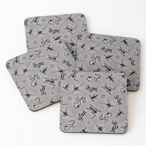 Item preview, Nazca Line Stipple Repeat Gray designed and sold by DapperDanStudio.