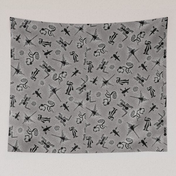 Item preview, Nazca Line Stipple Repeat Gray designed and sold by DapperDanStudio.